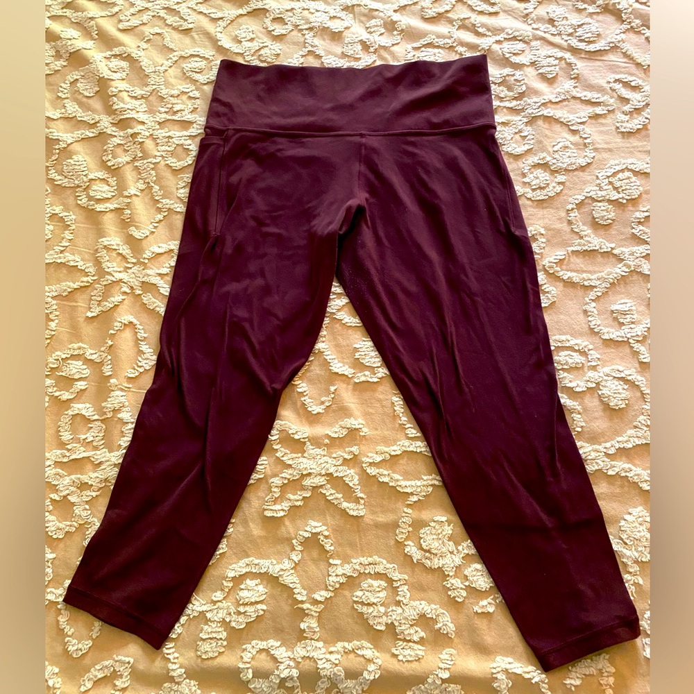 Athleta Salutation Stash Pocket II 7/8 Tight - Spiced Cabernet - size 1X